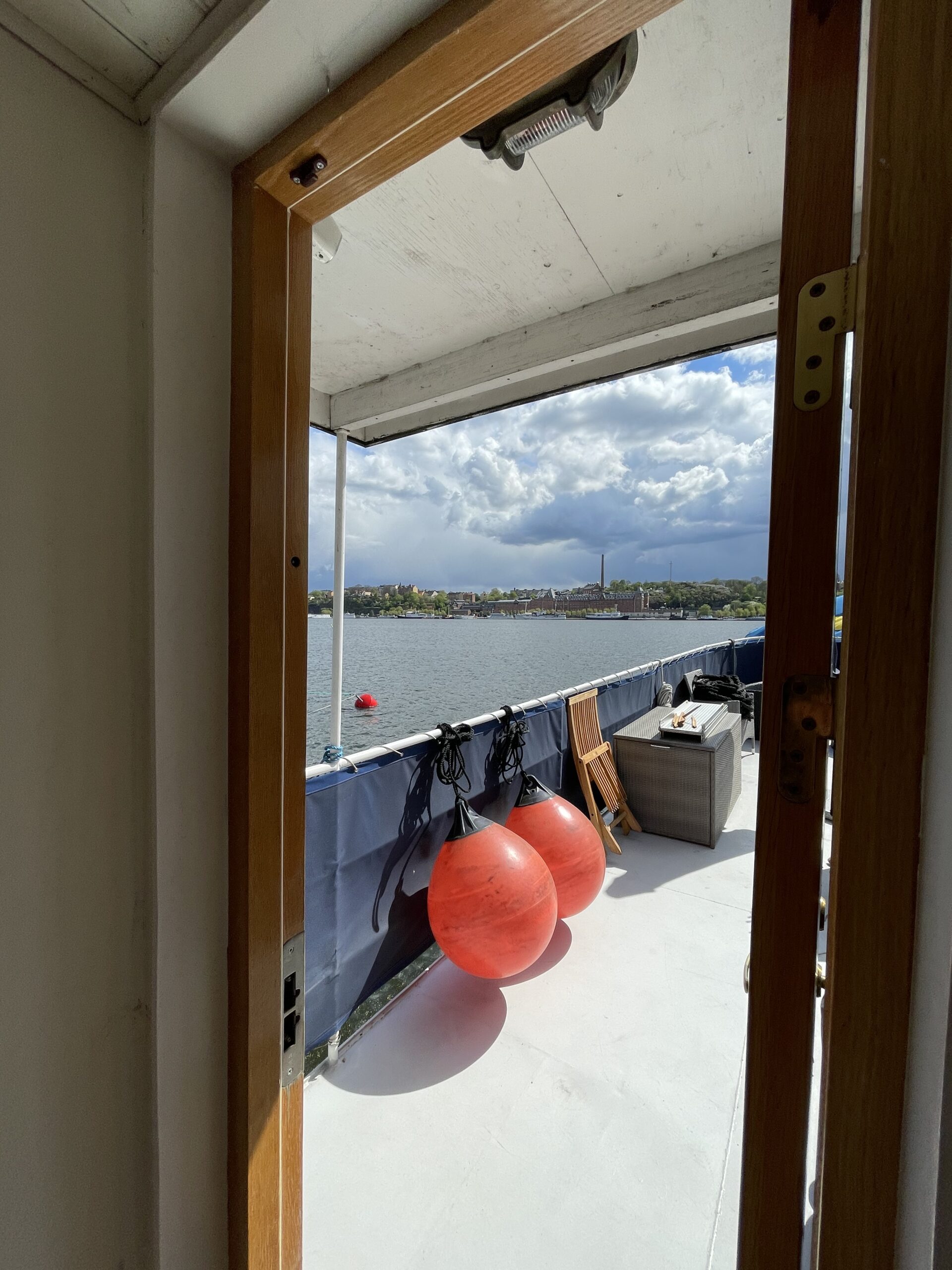 Upper deck Looking out to star board